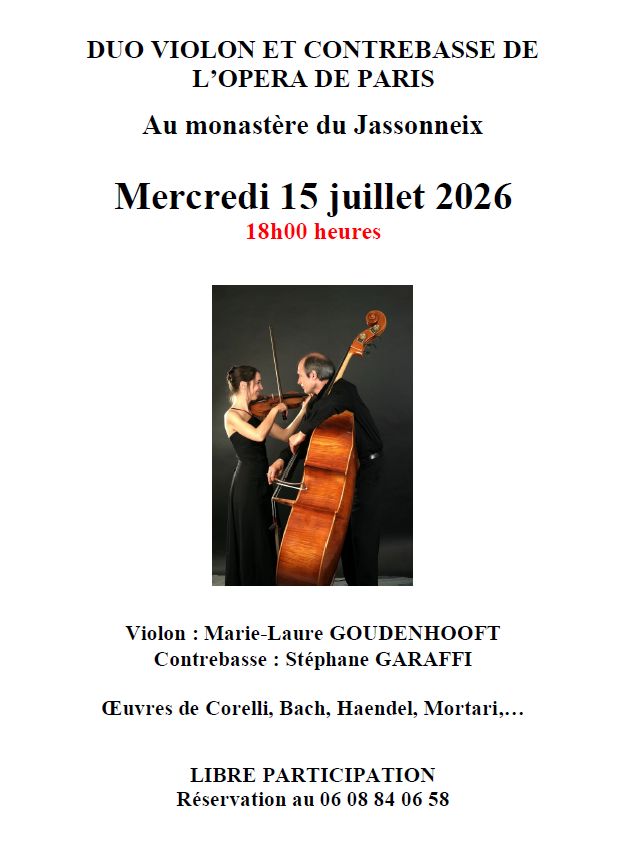 Duo violon contrebasse de l’Opéra de Paris Meymac