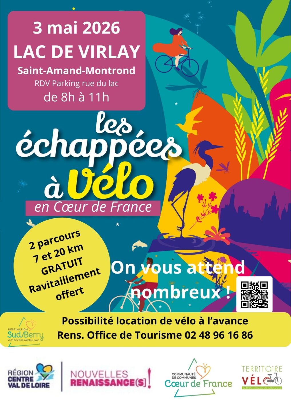 Echappées à vélo en Coeur de France Rue du Lac Saint-Amand-Montrond 2026-05-03