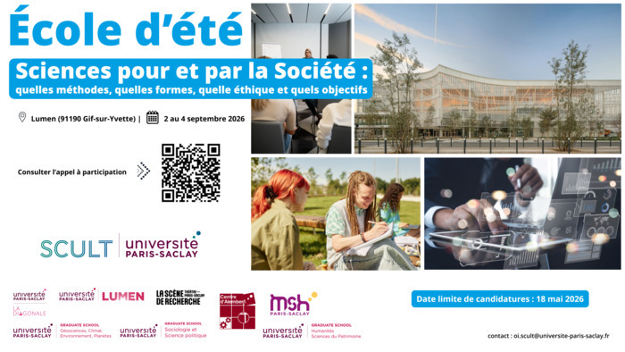 École d'été 2026 · Sciences pour et par la Société :