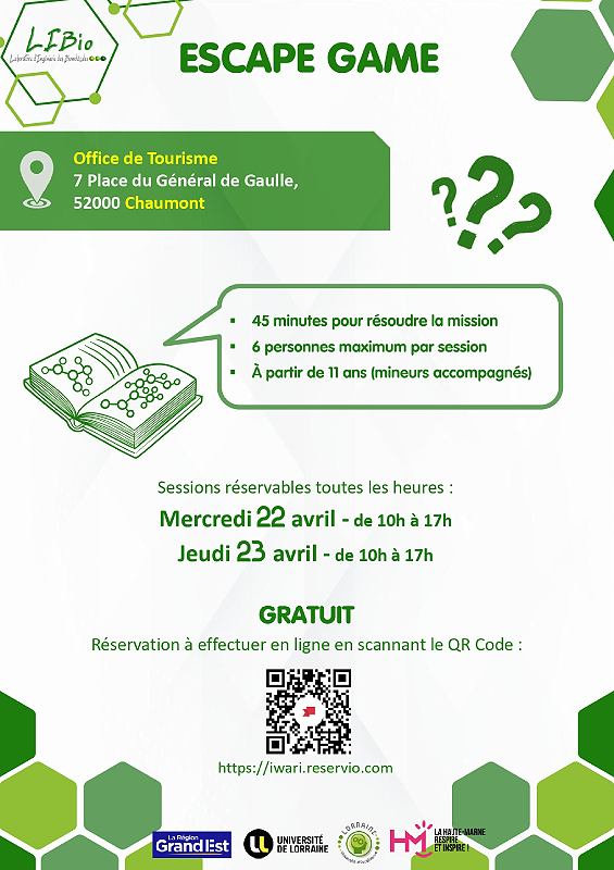 Escape game gratuit  Chaumont