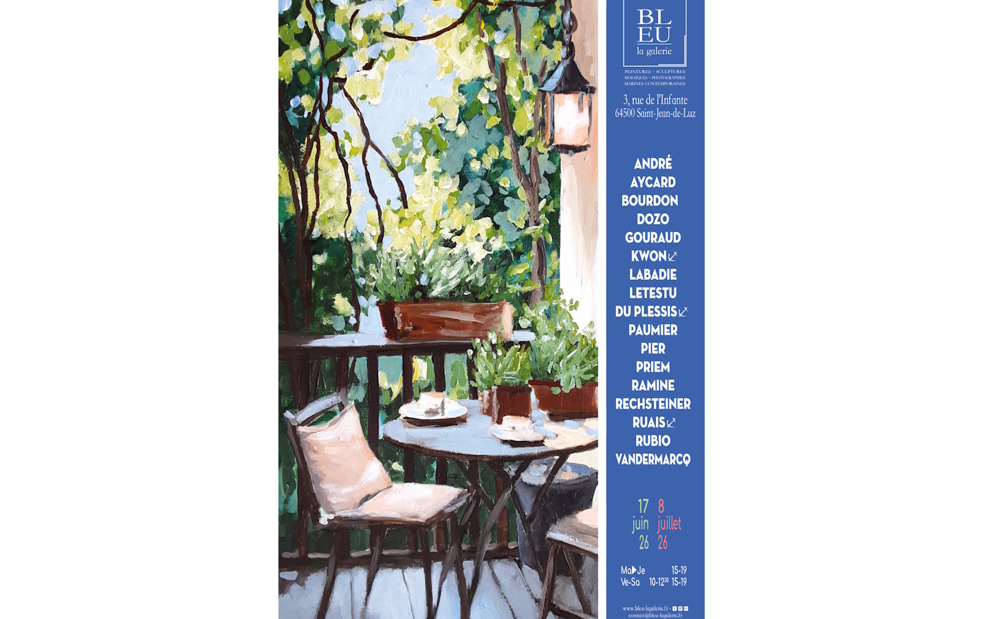 Exposition: Accrochage mixte 3 Rue de l'Infante Saint-Jean-de-Luz 2026-06-17