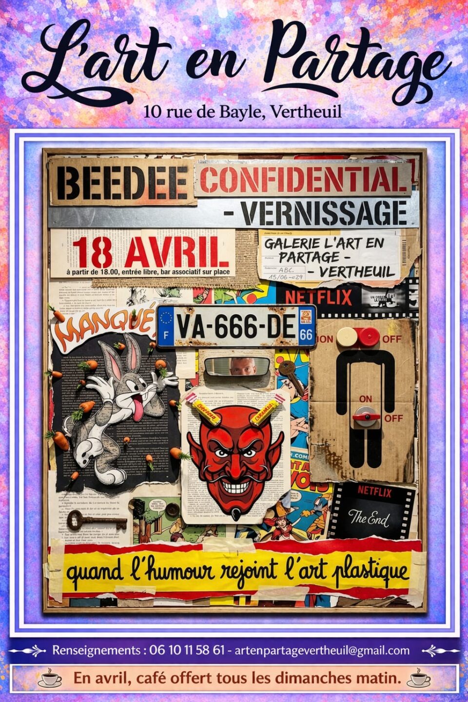 Exposition Beedee Confidential L&rsquo;Art en partage Vertheuil