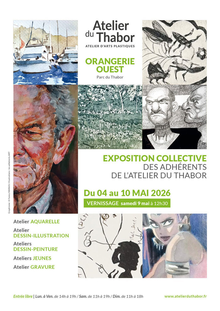 Exposition collective de l&rsquo;Atelier du Thabor Orangerie du Thabor Rennes