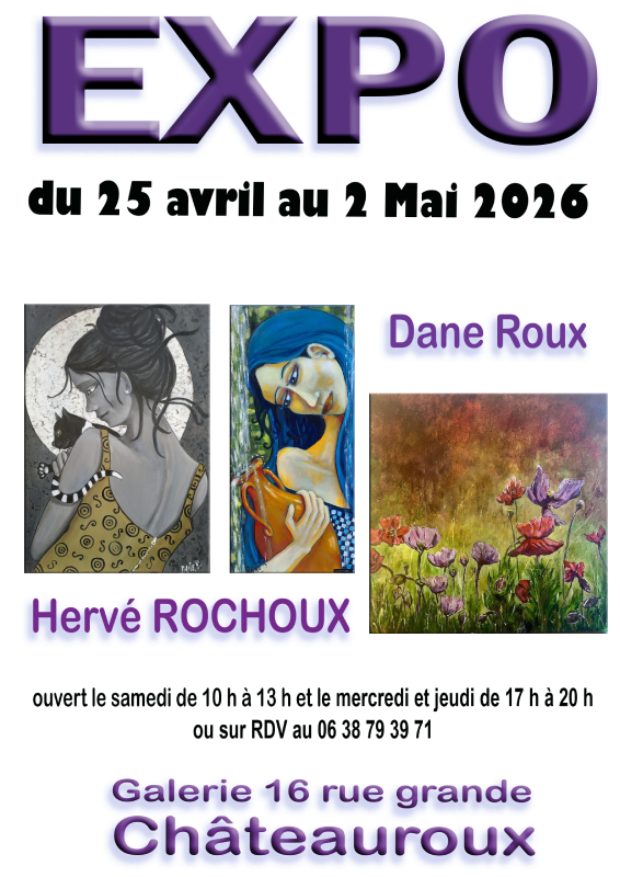 Exposition de Dane Roux et Hervé Rochoux  Châteauroux