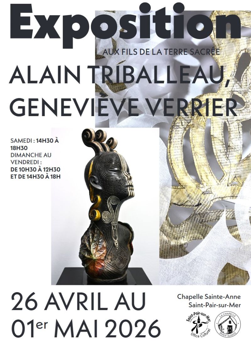 Exposition de Geneviève VERRIER et Alain TRIBALLEAU Rue Charles Mathurin Saint-Pair-sur-Mer