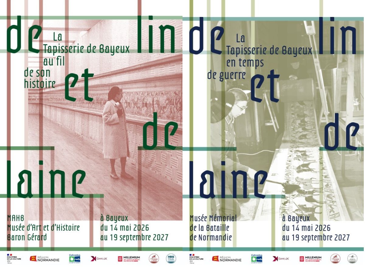 Exposition DE LIN ET DE LAINE L&rsquo;histoire de la conservation de la Tapisserie de Bayeux MAHB | Musée de la Bataille de Normandie Bayeux