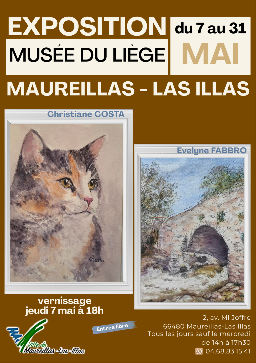 EXPOSITION DE PEINTURE CHRISTIANE COSTA ET EVELYNE FABBRO  Maureillas-las-Illas