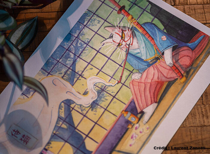 Exposition de peintures et dessins de Laurent Zanotti “Imaginaire et Japon”, Médiathèque Côte Pavée, Toulouse