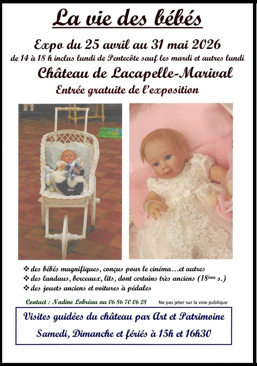 Exposition de Printemps au Château de Lacapelle-Marival la vie des bébés  Lacapelle-Marival