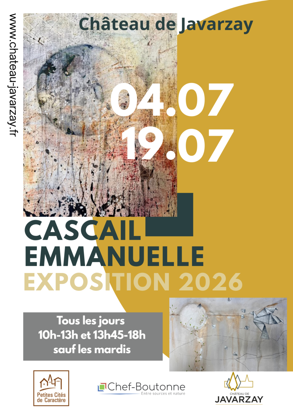 Exposition Emmanuelle Cascail 9 avenue des Fils Fouquaud Chef-Boutonne 2026-07-04