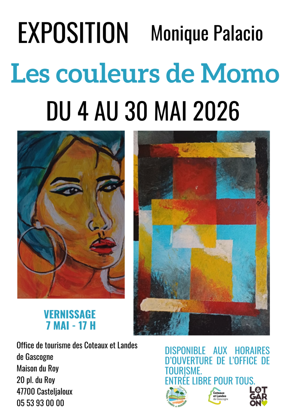Exposition Les Couleurs de Momo Maison du Roy Casteljaloux
