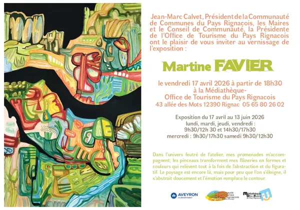 Exposition Martine Favier à la médiathèque  Rignac
