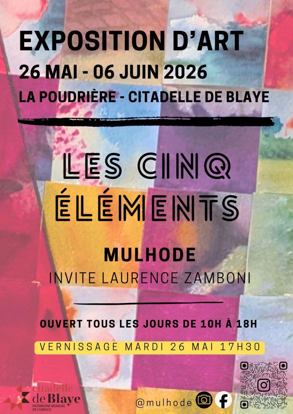 Exposition Mulhode invite Laurence Zamboni à Blaye La citadelle Blaye 2026-05-26