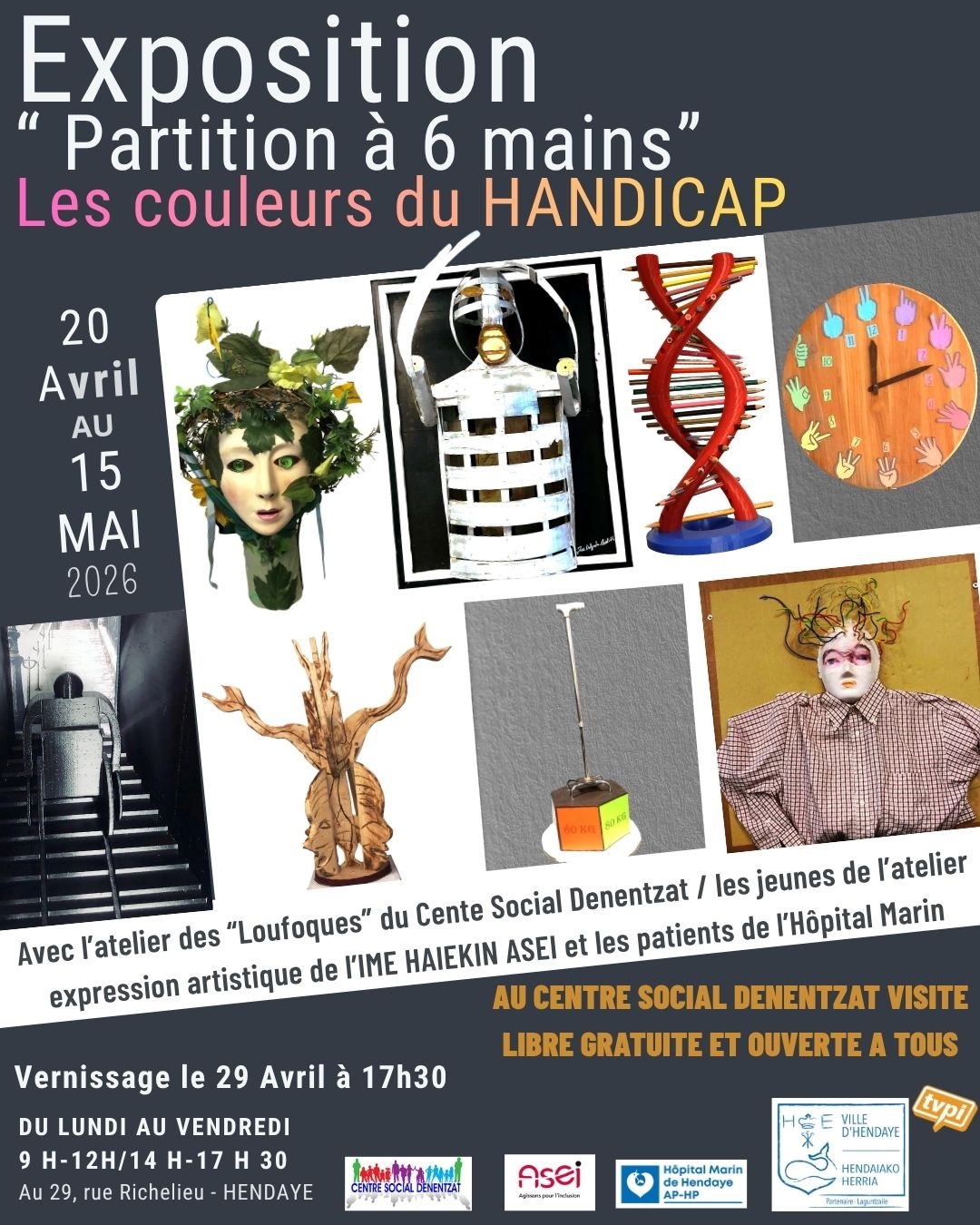 Exposition Partition à 6 mains Centre Social Denentzat Hendaye