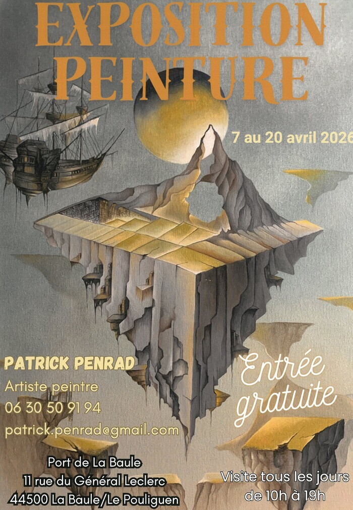 Exposition Patrick PENRAD, Atelier galerie, Le pouliguen