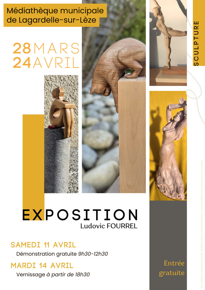 Exposition : Sculptures de Ludovic FOURREL, Médiathèque de Lagardelle-sur-Lèze, Lagardelle-sur-Lèze