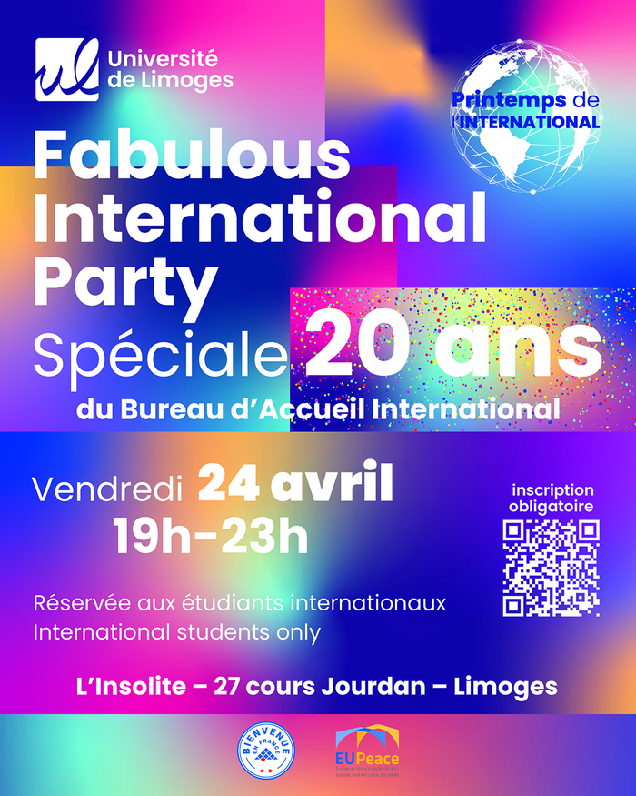 Fabulous International Party – 20 ans du Bureau d&rsquo;Accueil International, l&rsquo;Insolite, Limoges