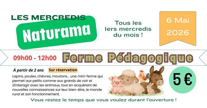 Ferme Pédagogique – Le Mercredi Naturama du 6 mai 2026, Centre d’Initiation à la Nature (Naturama), Saint-Cyr-sur-le-Rhône