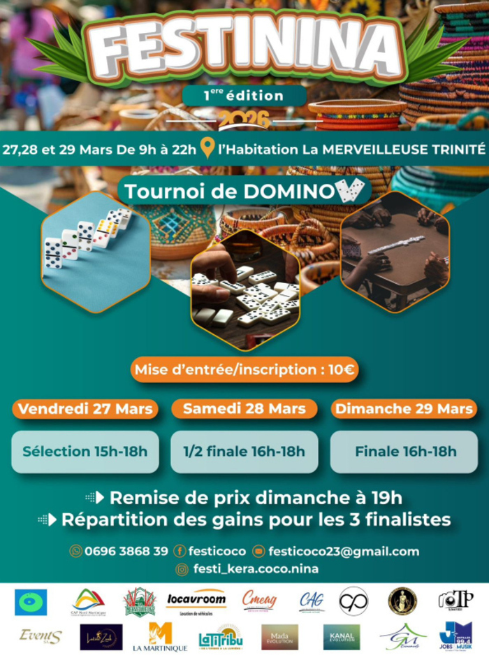 FESTININA « TOURNOI DE DOMINO », La Trinité, La Trinité