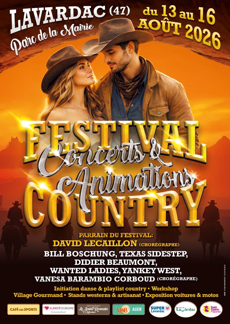 Festival Country 2026 Parc de la Mairie Lavardac 2026-08-13