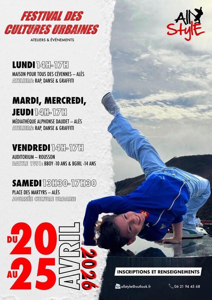 FESTIVAL DES CULTURES URBAINES, Mediathèque Alphonse Daudet – Espace Atelier, Alès