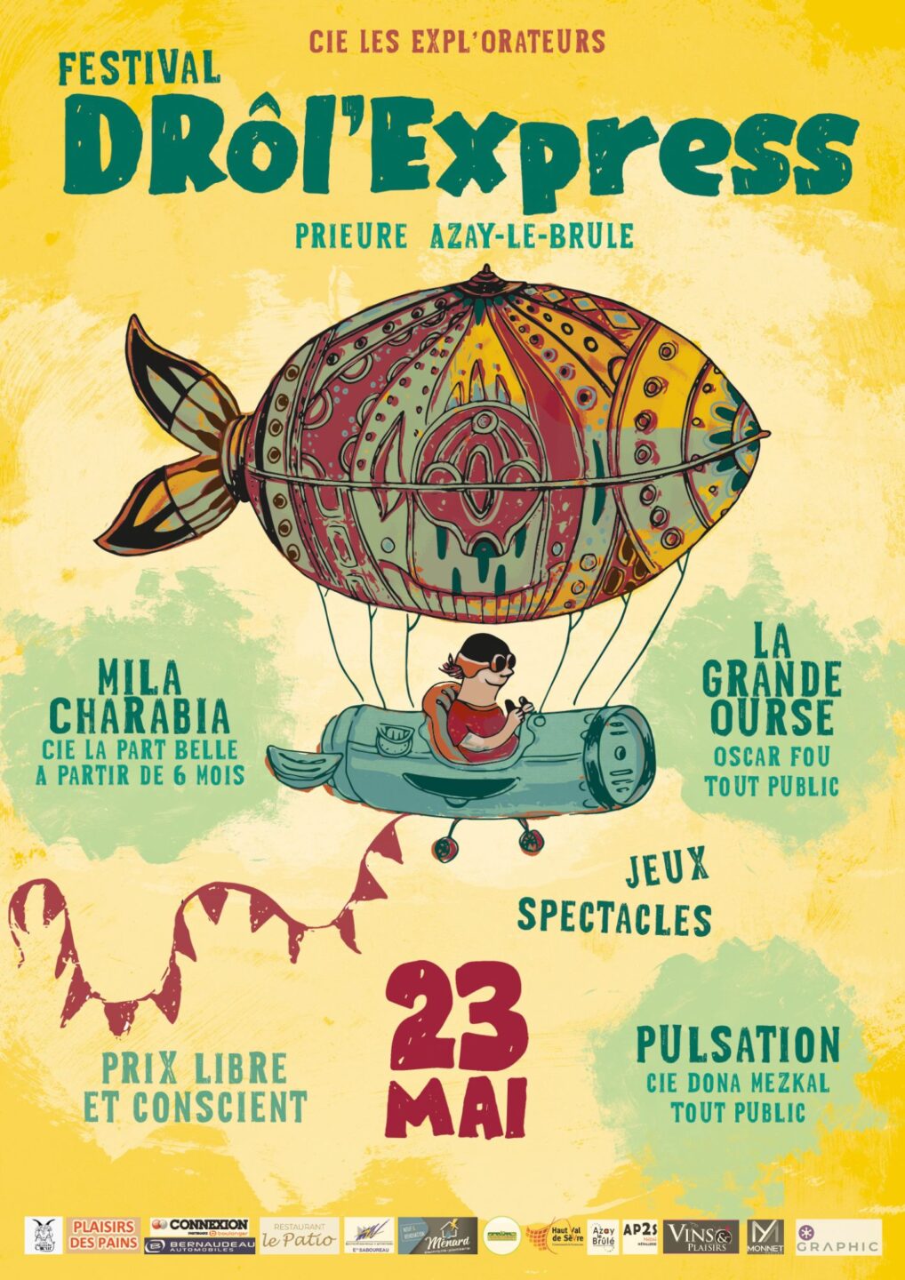 Festival Drôl'Express 38 Rue du Prieuré le Bourg Azay-le-Brûlé 2026-05-23