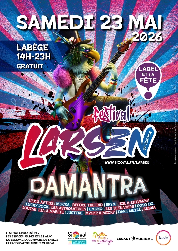 Festival Larsen 2026, au parc de Labège village, Labège