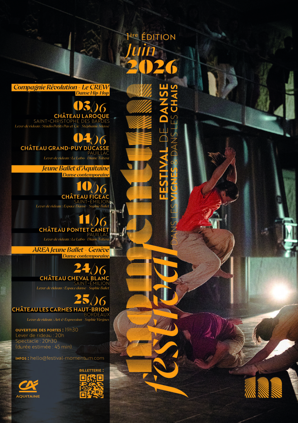 Festival Momentum JBA (Jeune Ballet d&rsquo;Aquitaine) Château Figeac Saint-Emilion Château Figeac Saint-Émilion