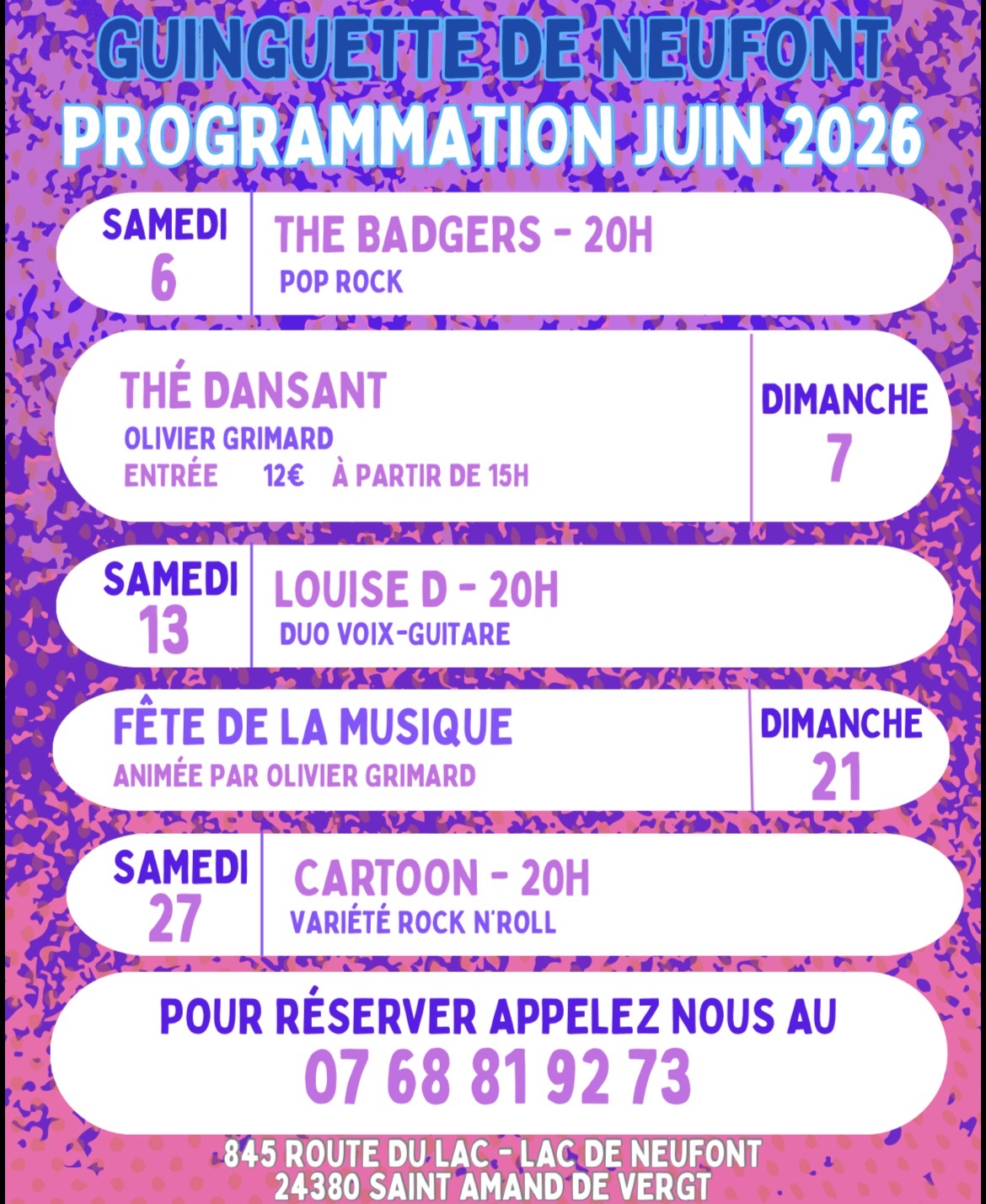 Fête de la musique la guinguette de Neufont  Saint-Amand-de-Vergt