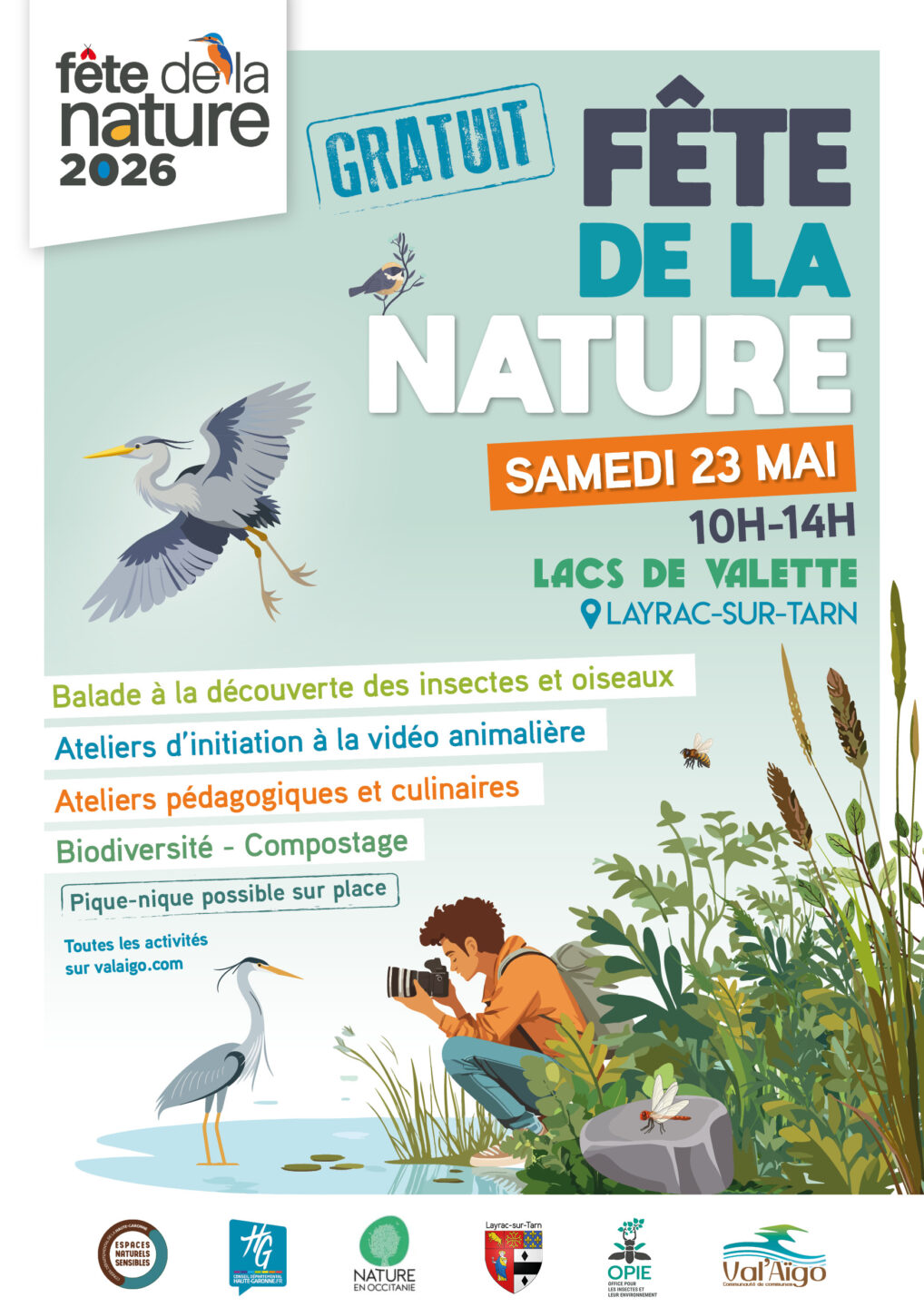 FÊTE DE LA NATURE AUX LACS DE VALETTE  Layrac-sur-Tarn