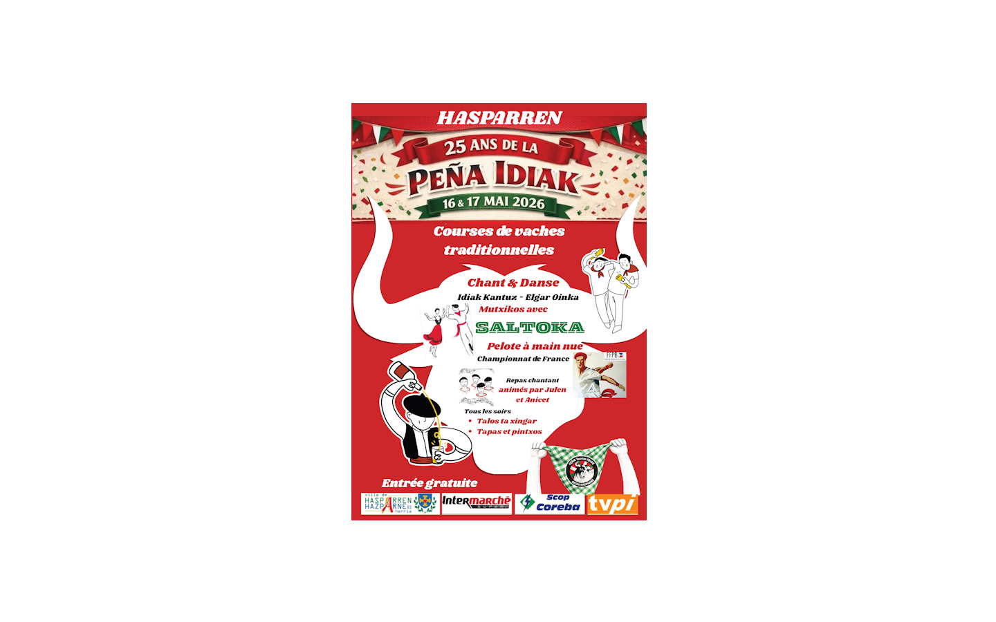 Fête de la Peña Idiak Arènes municipales Hasparren 2026-05-17
