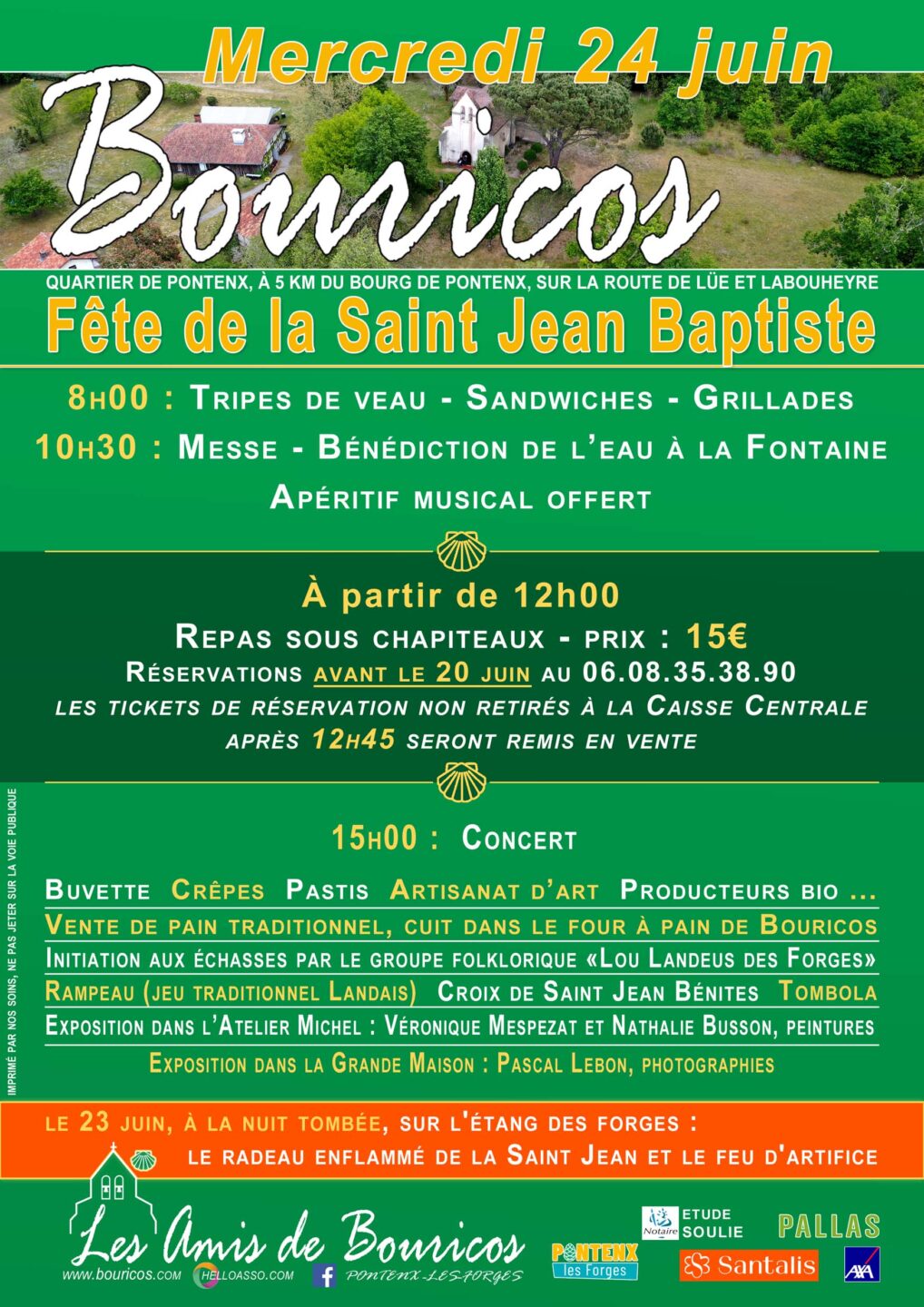 Fête de la St Jean Baptiste à Bouricos 540 Chemin de Bouricos Mimizan 2026-06-24