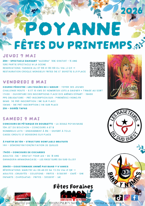 Fête du printemps à Poyanne salle des fetes, arenes, exterieur Poyanne