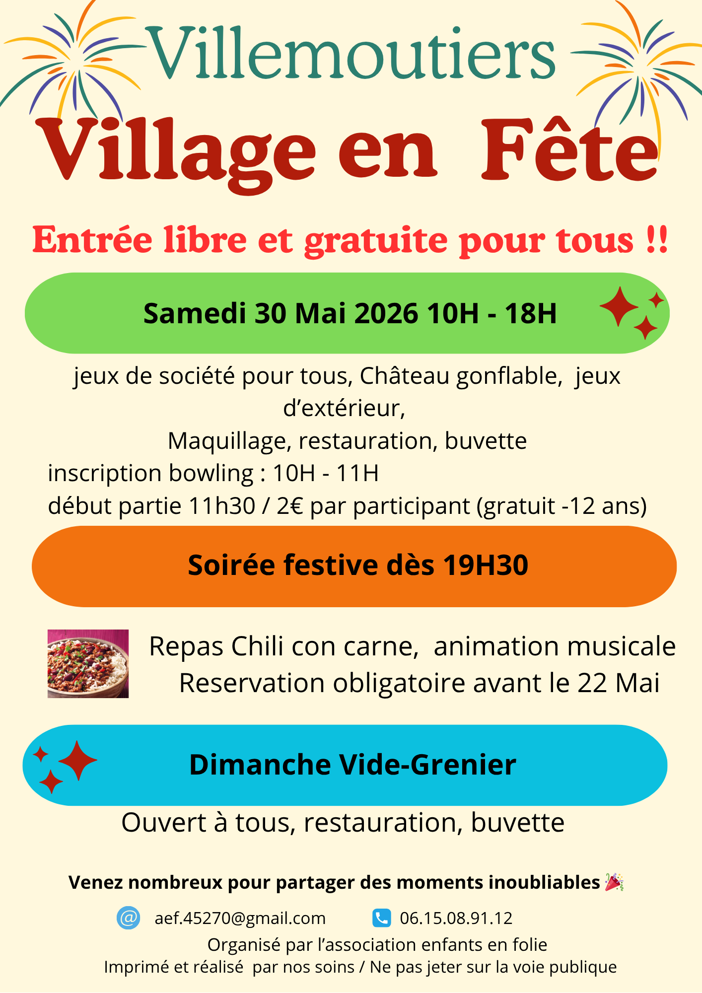 Fête du village  Villemoutiers