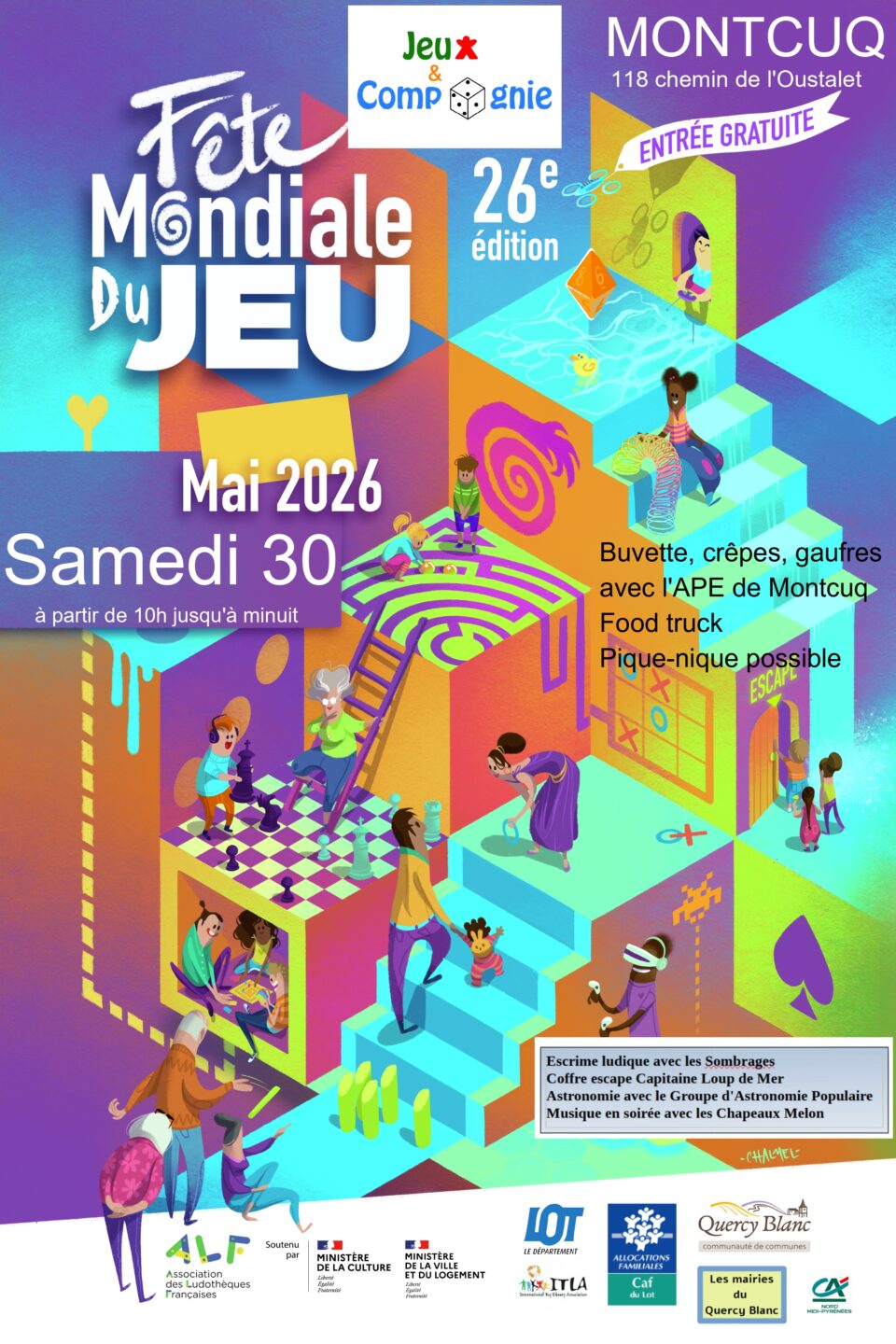 Fête Mondiale du Jeu 26e édition  Montcuq-en-Quercy-Blanc