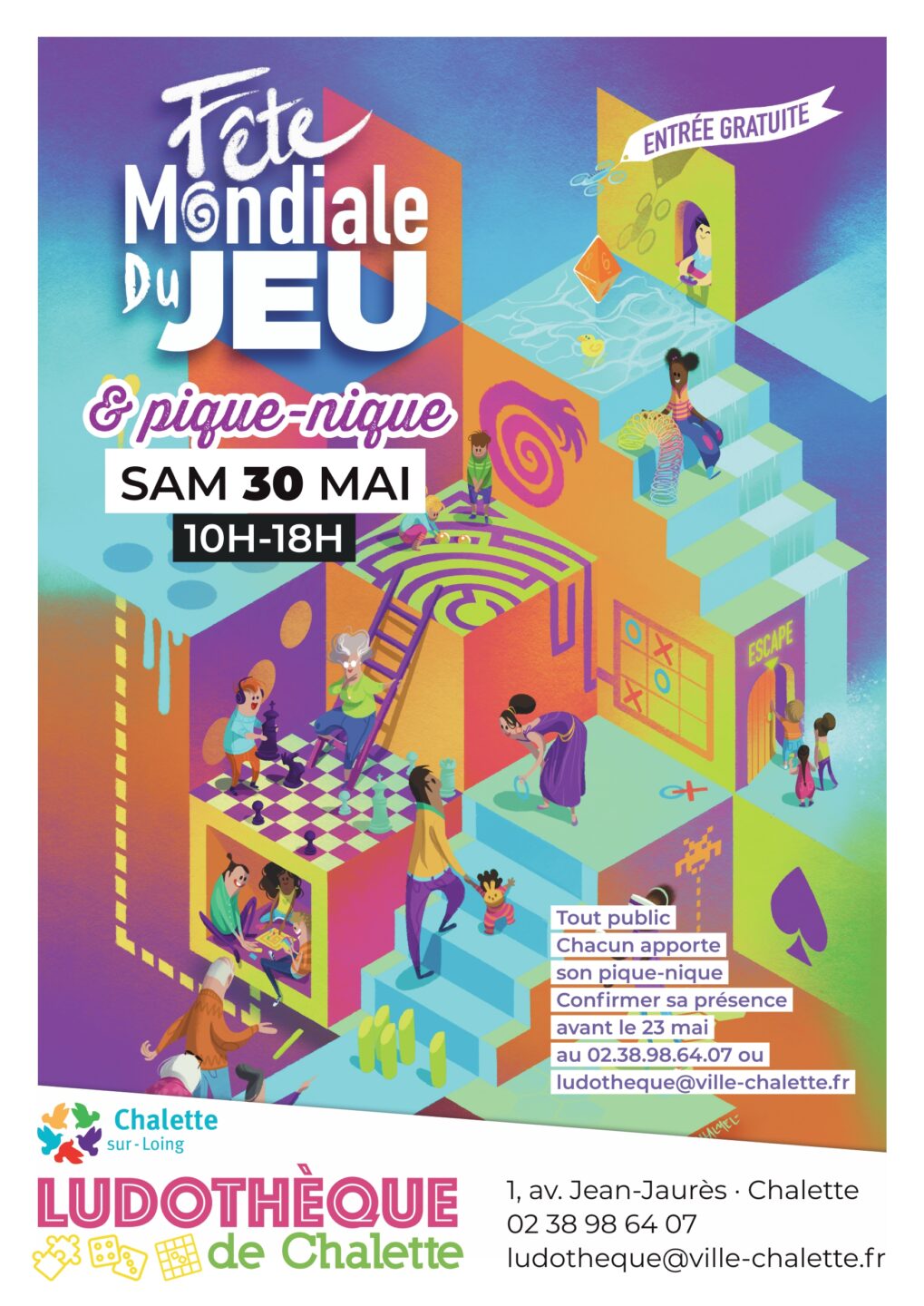 Fête Mondiale du Jeu & pique-nique 1 Avenue Jean Jaurès Châlette-sur-Loing 2026-05-30