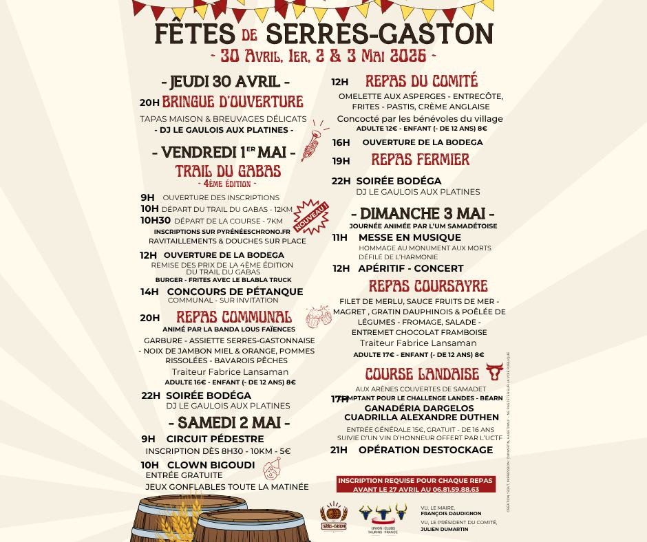 Fêtes patronales  Serres-Gaston