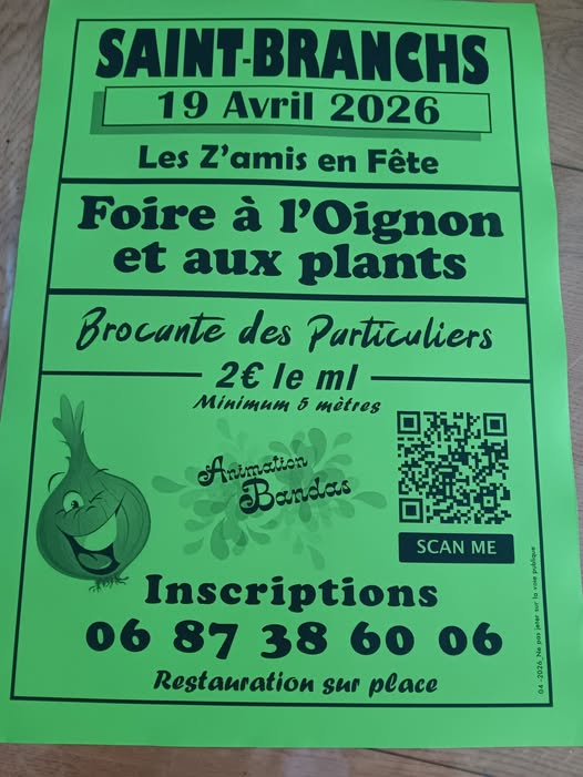 Foire à l&rsquo;Oignon Saint-Branchs  Saint-Branchs