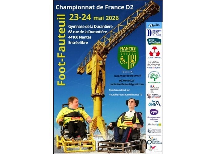 Foot Fauteuil – Championnat de France D2 Complexe Sportif de la Durantière Nantes