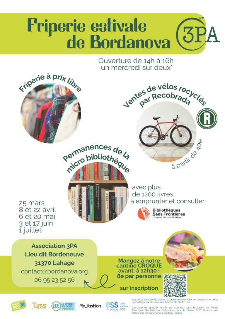 FRIPERIE ESTIVALE DE BORDANOVA Bordeneuve Lahage