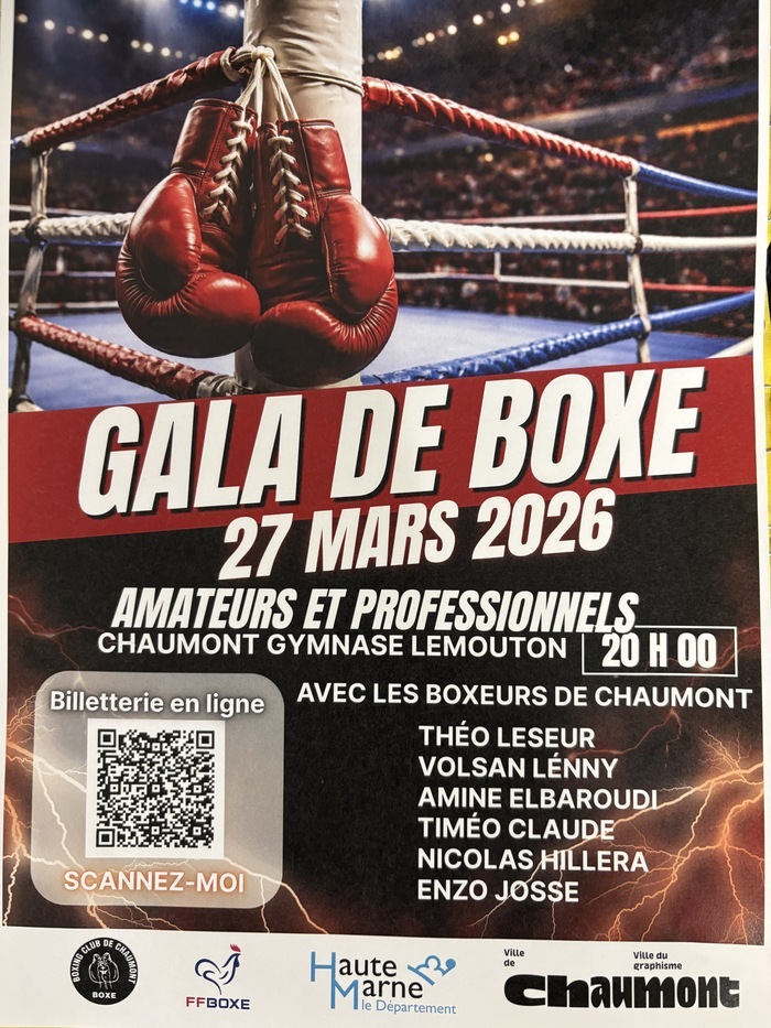 GALA DE BOXE ANGLAISE, GYMNASE LEMOUTON, Chaumont