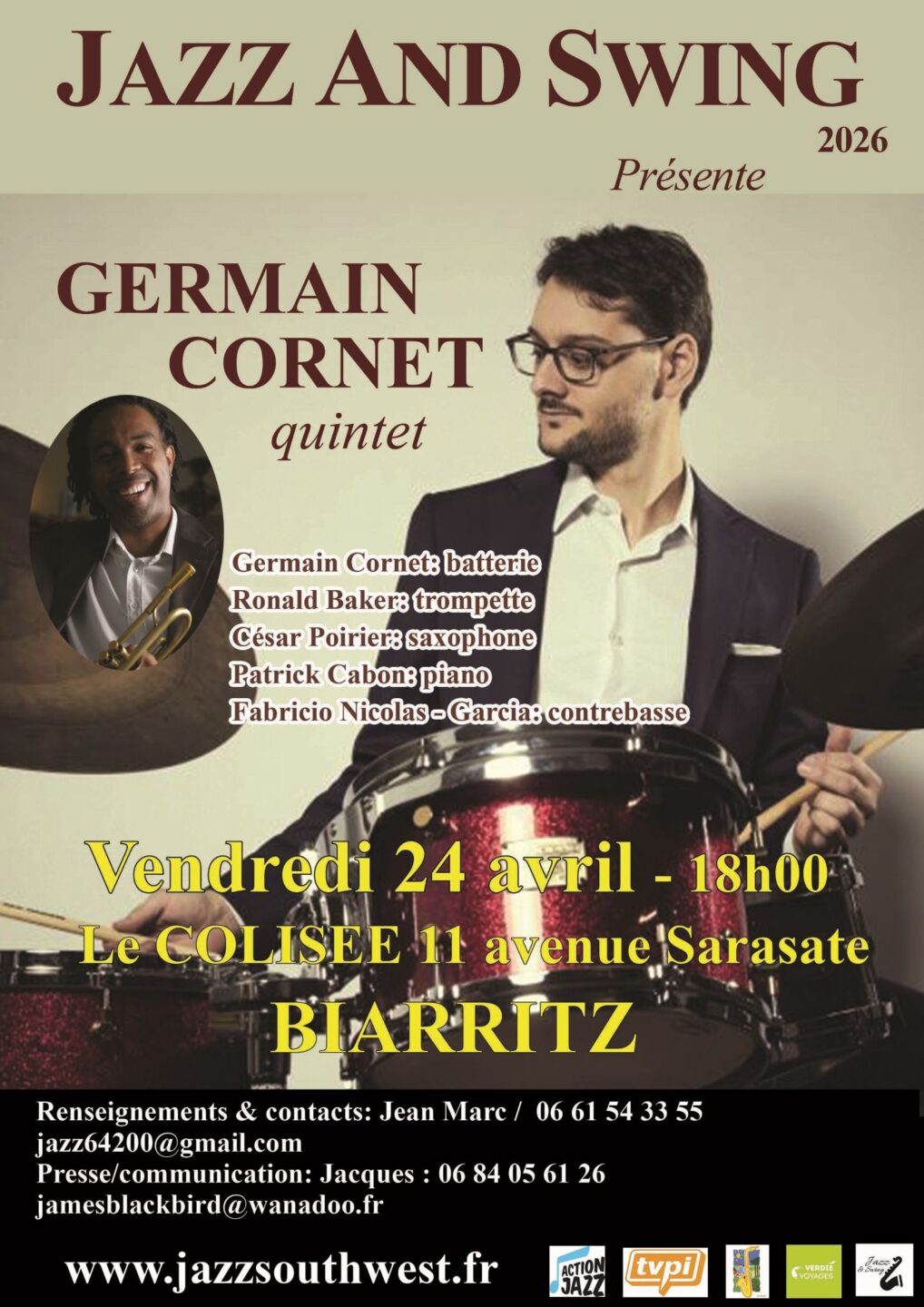 Germain Cornet quintet Le Colisée Biarritz
