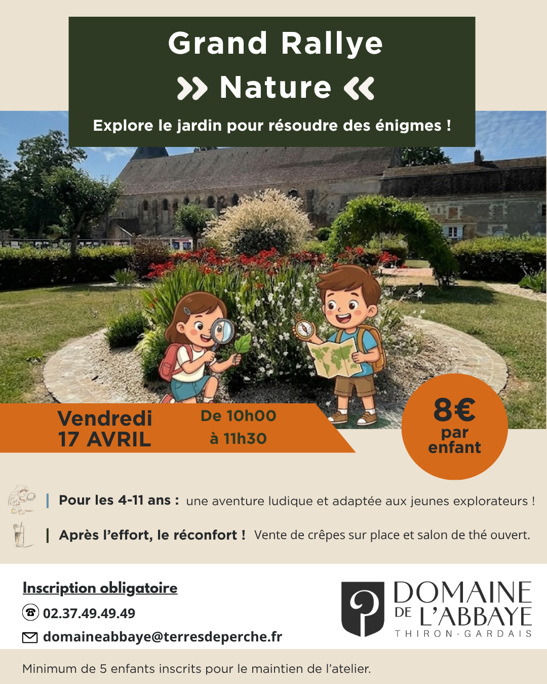 Grand Rallye Nature au Domaine de l’Abbaye Thiron-Gardais