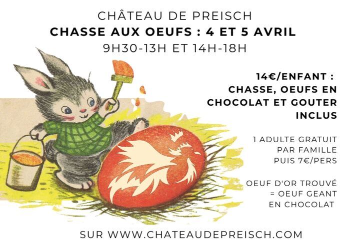 Grande CHASSE aux OEUFS dans le parc du Château, Parc du château de Preisch, Basse-Rentgen