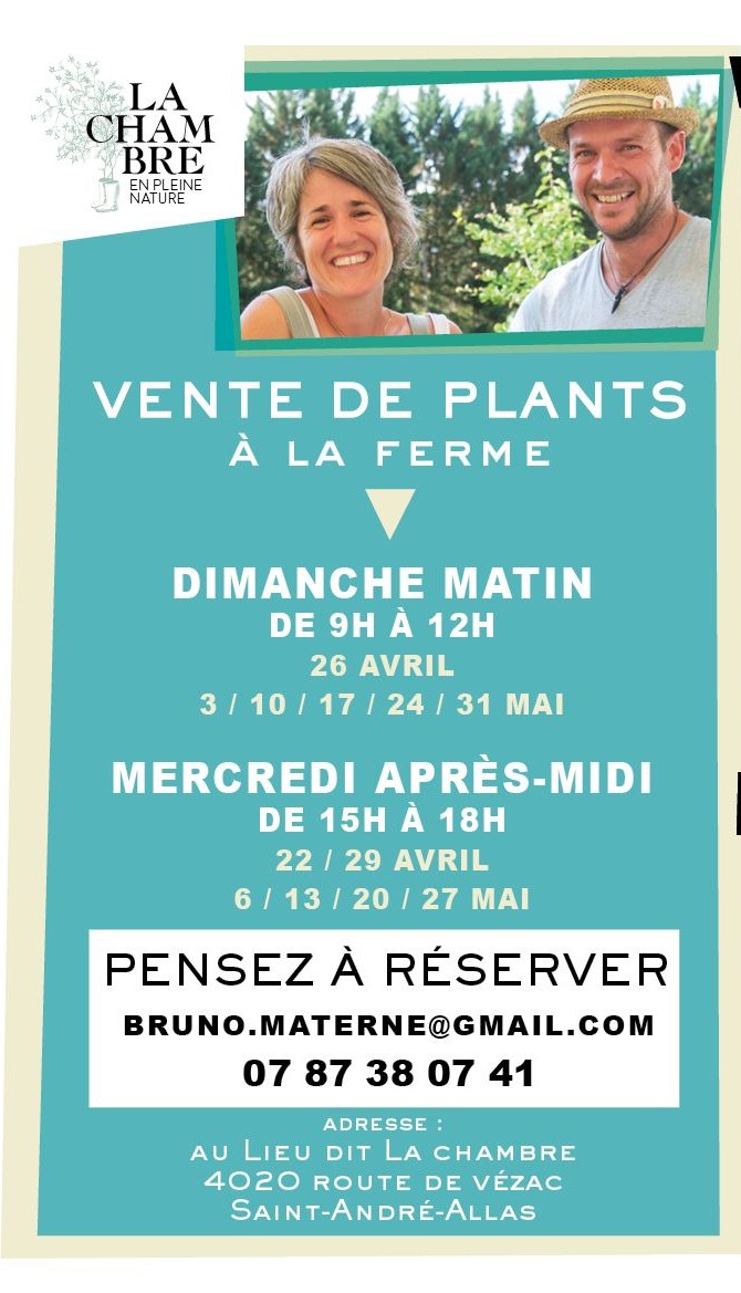 Grande Vente de Plants Lieu Dit LA CHAMBRE Saint-André-d&rsquo;Allas