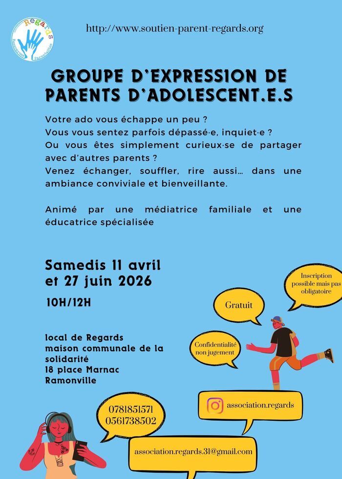 Groupe d’expression parents d’adolescent.e.s, Association Regards – Maison Communale de la Solidarité, Ramonville-Saint-Agne