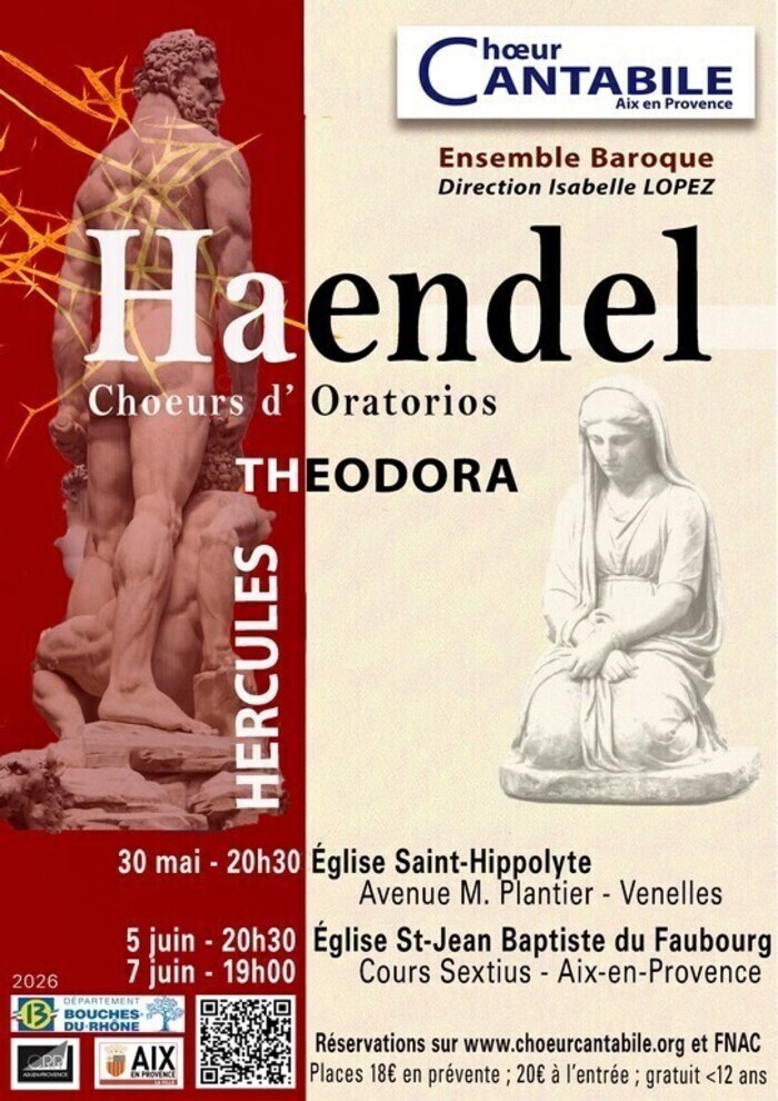 HAENDEL – Chœurs d’Oratorios Eglise Saint Jean Baptiste du Faubourg Aix-en-Provence