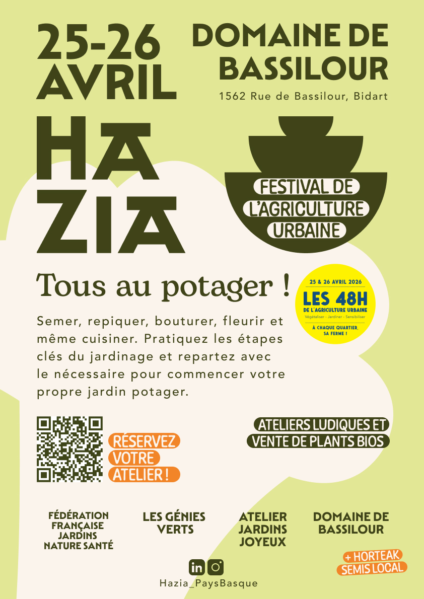 Hazia Festival de l'agriculte urbaine 1562 Rue Bassilour Bidart 2026-04-25