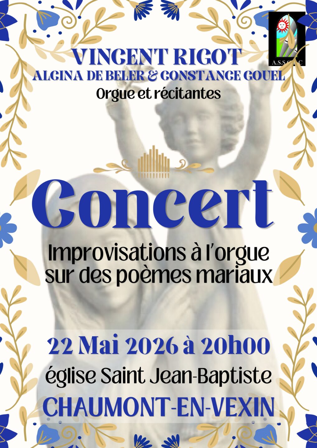 Improvisations à l&rsquo;orgue sur des poèmes mariaux  Chaumont-en-Vexin