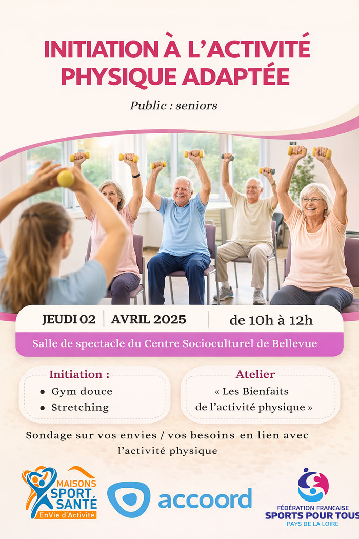 Initiation à l&rsquo;activité physique adaptée, CSC Accoord Bellevue, Nantes